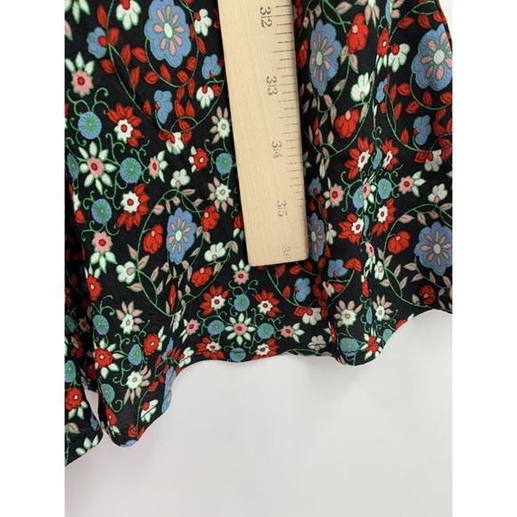 Boden Dress Womens 12 Blue Pink Floral Ruffle Preppy Party Office Bow Tie - Picture 10 of 11